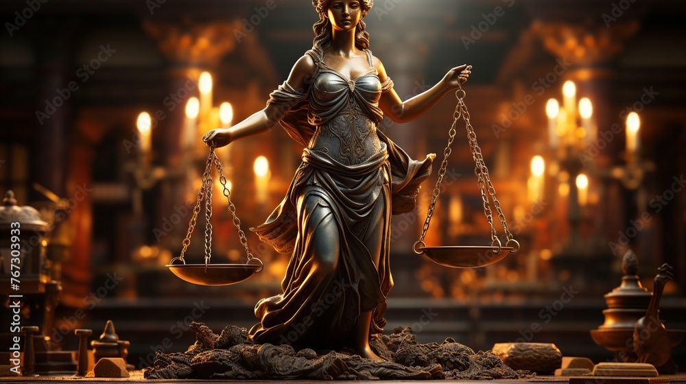 Lady justice,Law theme, mallet of the judge - obrazy, fototapety, plakaty 