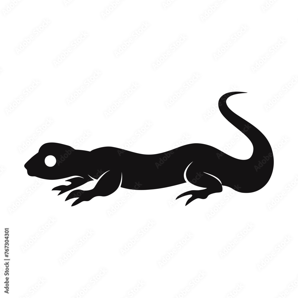 Fire Salamander Silhouette Fire Salamander Silhouette
