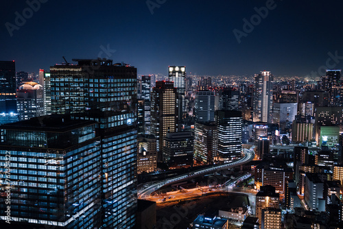 大阪 梅田スカイビルから眺める夜景