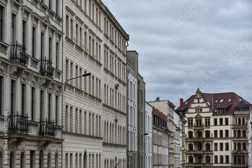 Historical residential houses in Leipzig, Germany