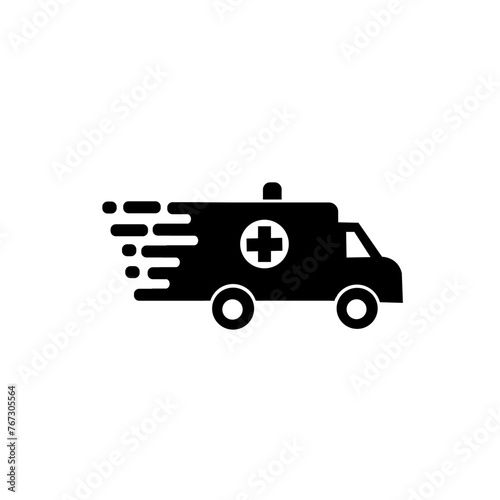 fast ambulance icon vector