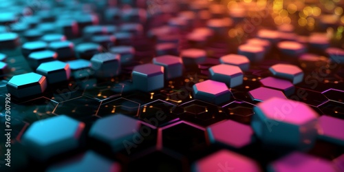 Creating a Dark Canvas with Colorful Hexagon Tiles