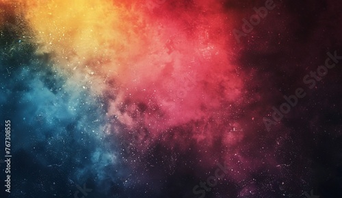 Dark gradient background with blurred colors and grainy texture
