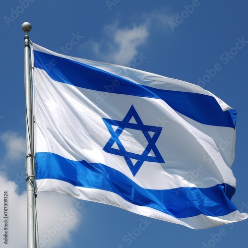 Israel National Flag Design and Symbolism photo