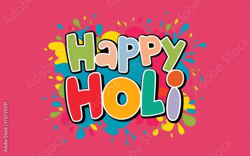 Happy Holi Greeting Card