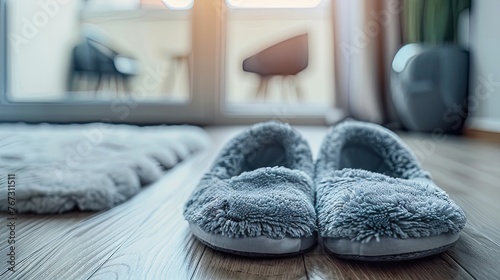 Beauty of Home Comfort with Our Gray Soft Slippers Collection. Embrace Cozy Living Today!