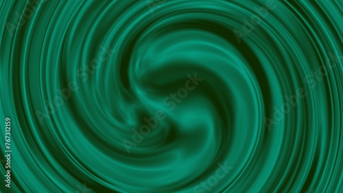 Abstract wavy twirl turquoise color illustration. Liquid background 4k illustration.