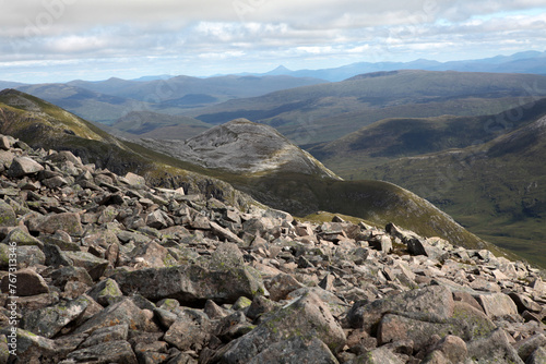 View from the ascent of Ben Nevis by the Carn Mor Dearg Arete - Fort William - Highlands - Scotland - UK