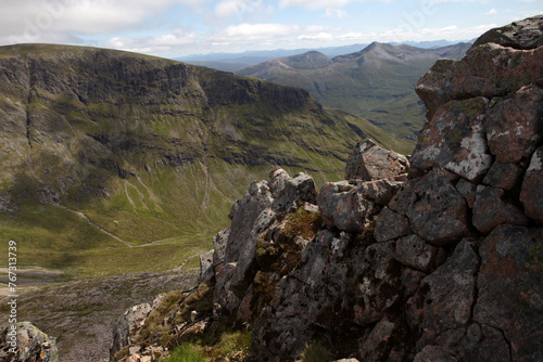 View from the ascent of Ben Nevis by the Carn Mor Dearg Arete - Fort William - Highlands - Scotland - UK © Collpicto