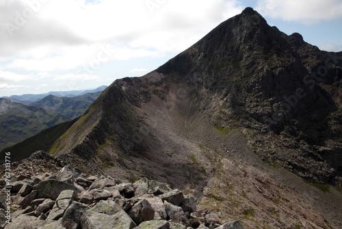 View from the ascent of Ben Nevis by the Carn Mor Dearg Arete - Fort William - Highlands - Scotland - UK photo