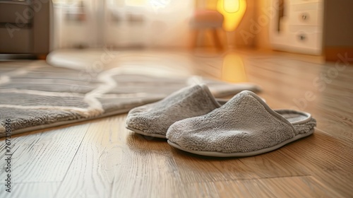 Beauty of Home Comfort with Our Gray Soft Slippers Collection. Embrace Cozy Living Today!