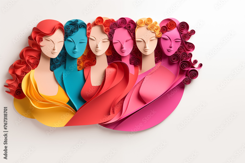 Happy Women's Day March 8 International Women's Day diversity among women, woman at work, business woman, happy woman, happy woman, feminism, empowerment, beauty of women, Happy International Women's 