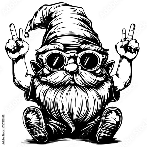 Chill Gnome Vector Illustration