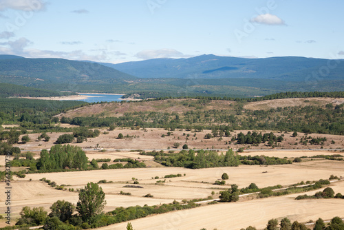 Castile and Leon countryside view from the castle of Calatanazor  Spain