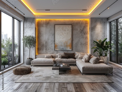 Beautiful living room with ...
