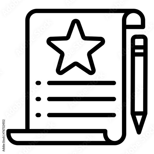 Wishlist Star Icon Element For Design