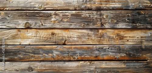 Weathered wooden boards with aged texture, space for text overlay.