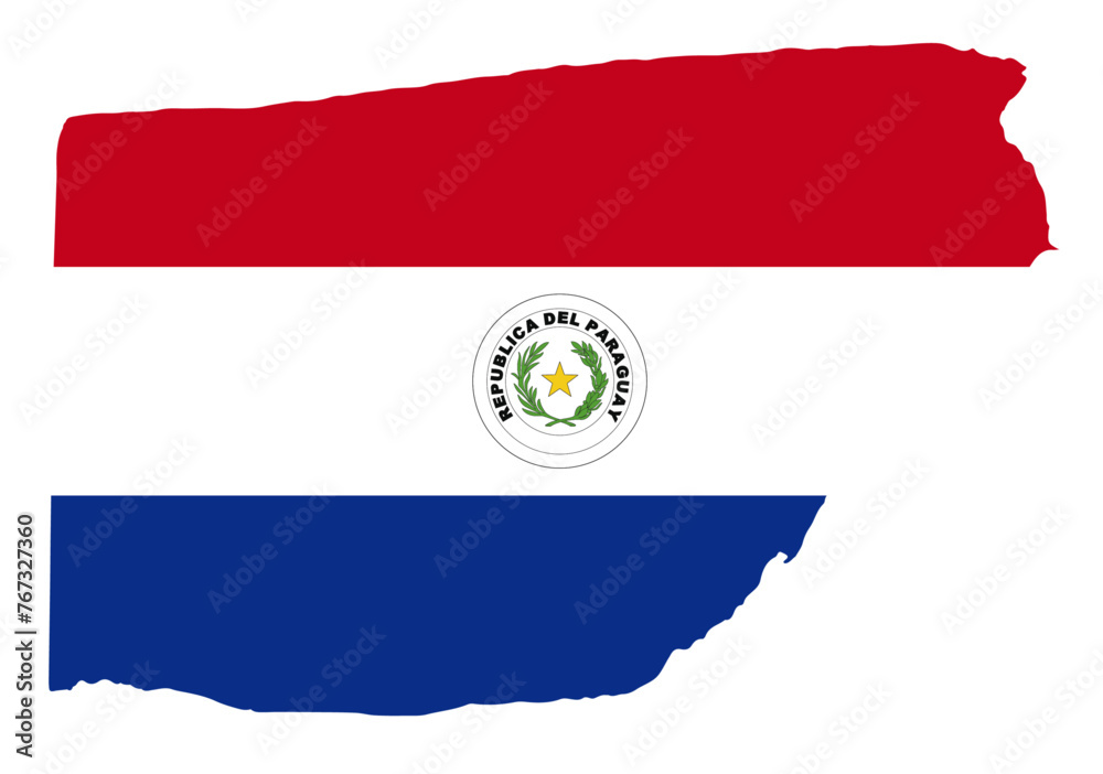 Paraguay flag with palette knife paint brush strokes grunge texture design. Grunge brush stroke effect Paraguay flag with palette knife paint brush strokes grunge texture design. Grunge brush stroke effect