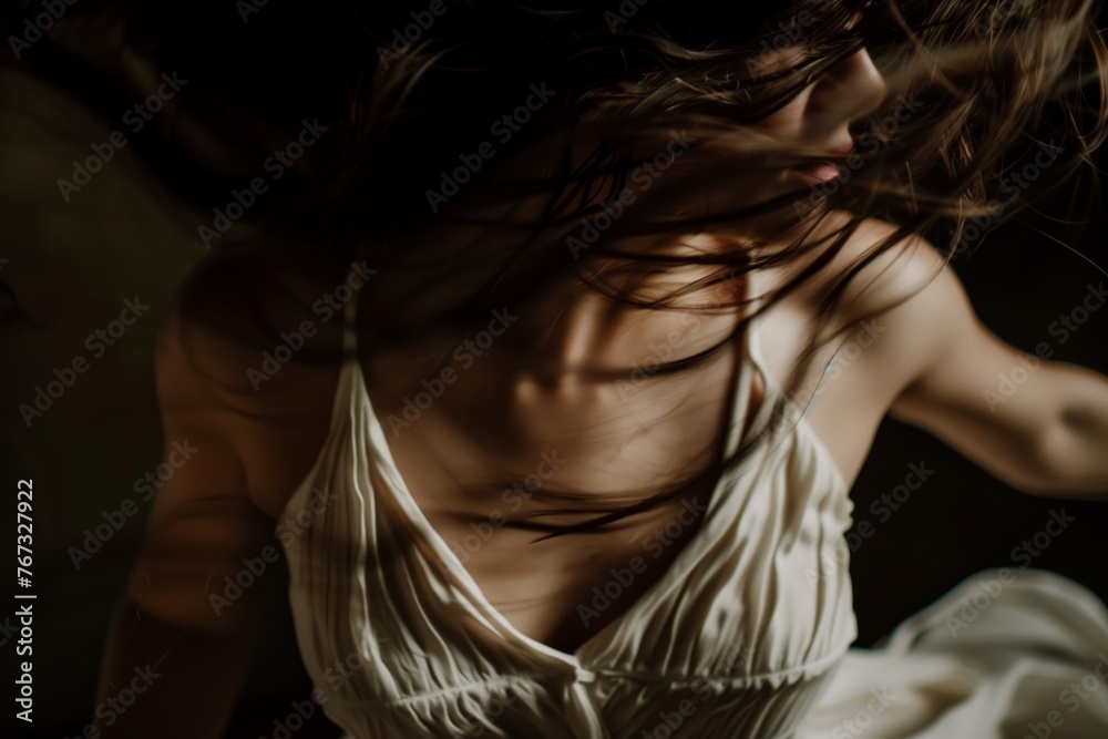 A dancer moving gracefully, their body expressing the music