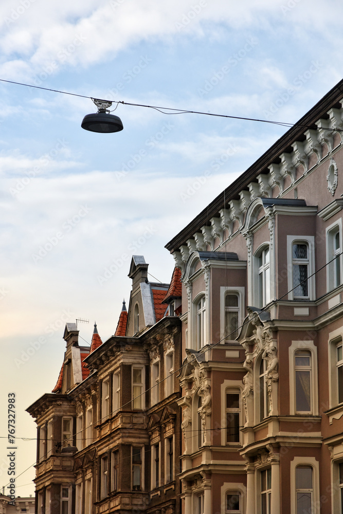 Historical residential houses in Szczecin, Poland