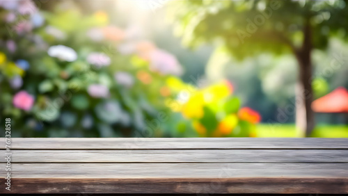 Table  grey  wooden table  summer  board  garden  spring  sun  sunlight  outdoor  forest  park  grass  nature  table and flowers  background  wallpaper 