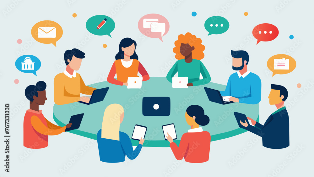 A group of bloggers vloggers and social media personalities gather together for a roundtable discussion emphasizing the importance of
