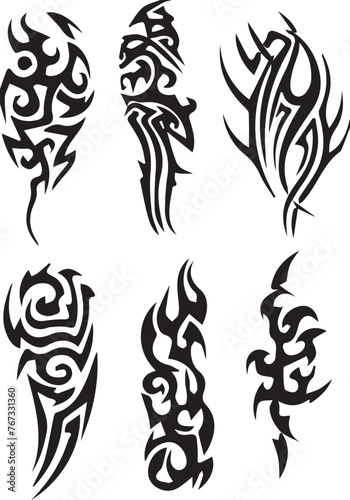 tribal tattoo set