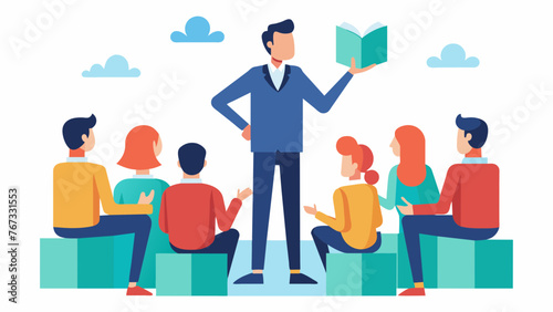 A knowledgeable facilitator leads a group of ambitious professionals through a series of engaging activities and exercises as part of a