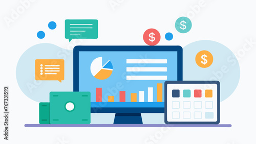 A screenshot of a comprehensive budgeting software being utilized to track expenses and boost financial efficiency for a small business.