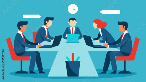 Streamlining operations With a strict time limit in place a group of managers collaborate on streamlining processes at a highly productive