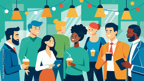 In a lively networking event entrepreneurs mingle with venture capitalists eagerly seizing any opportunity to promote their ideas and attract