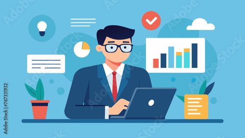 A businessman sitting at his desk intently scrolling through reports on his tablet and making notes as he utilizes big data to gain insights