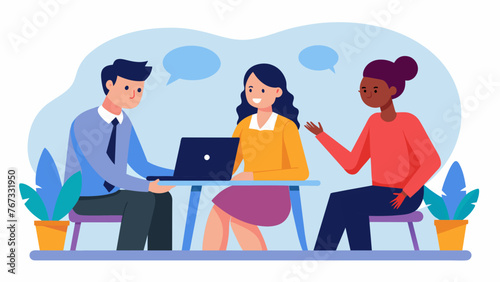 A mediator facilitates a conversation between two coworkers utilizing conflict resolution techniques to deescalate tension and find common