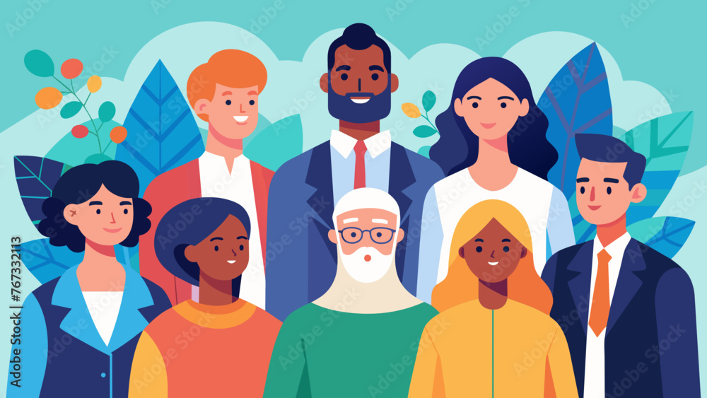 A group of business leaders from different backgrounds come together to discuss the implementation of inclusive business ethics in their A group of business leaders from different backgrounds come together to discuss the implementation of inclusive business ethics in their