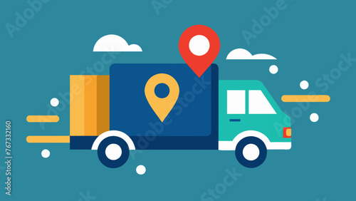 A delivery truck with GPS tracking ensuring timely and accurate delivery of goods while updating inventory levels in realtime.