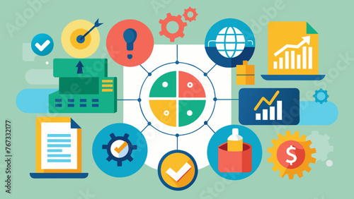 A visual representation of risk assessment tools and techniques such as SWOT analysis scenario planning and probability assessment being used