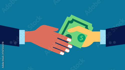 A closeup of hands exchanging money and making financial transactions symbolizing the importance and precision of managing business finances.