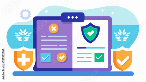 A modern digital interface displays two different insurance plans highlighting their similarities and differences in coverage and cost.