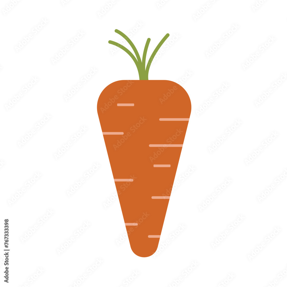 Carrots, vector flat illustration. Healthy food and vitamins. Carrots, vector flat illustration. Healthy food and vitamins.