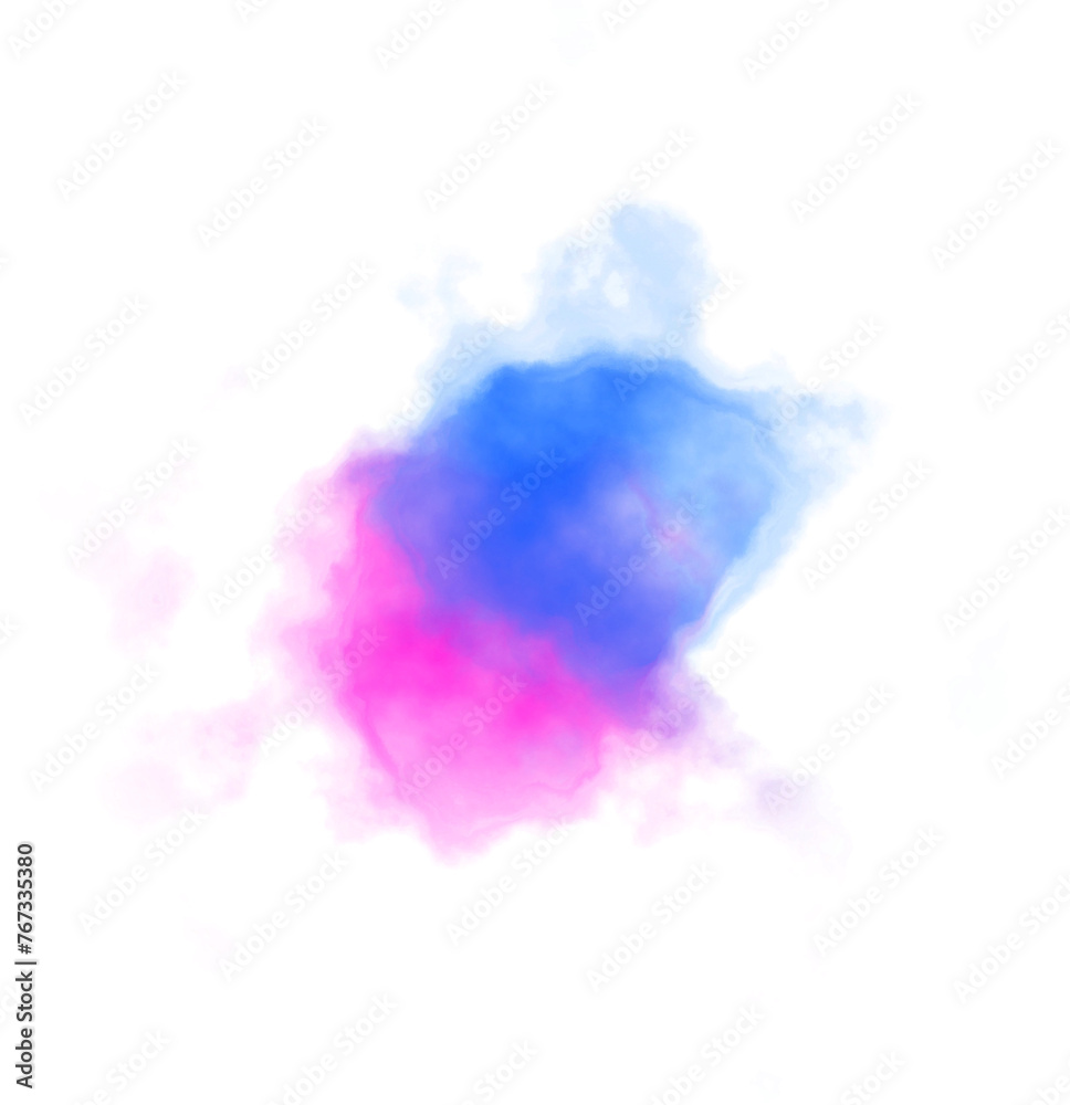 Pink and Blue Abstract Watercolor