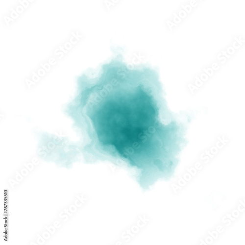 Teal Watercolor Element