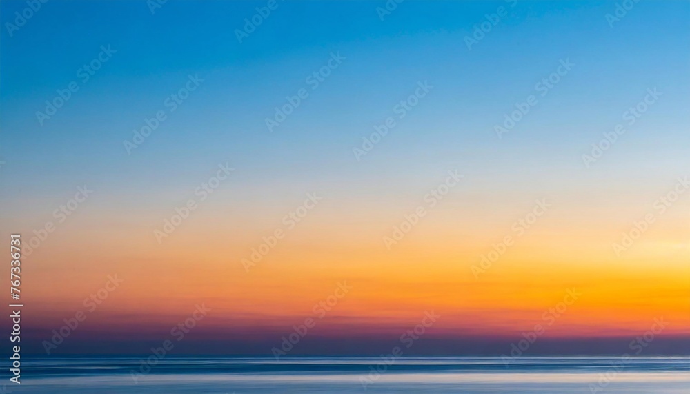 Beautiful sunset over the sea. Nature composition. Long exposure.