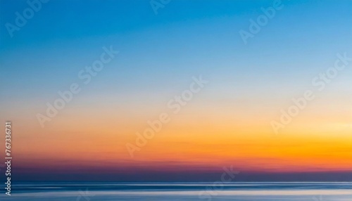 Beautiful sunset over the sea. Nature composition. Long exposure.