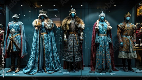 Original costumes of actors and props from the movie 