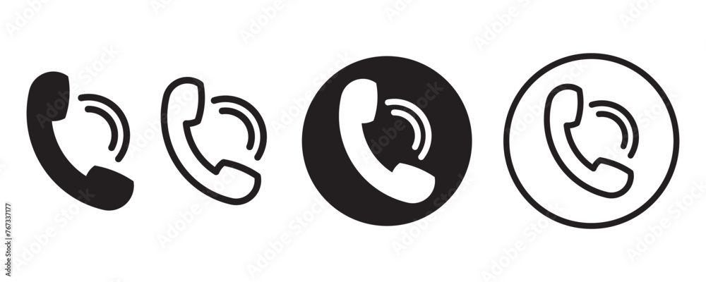 Contact us. Telephone, communication. icon in flat style, Phone icon ...