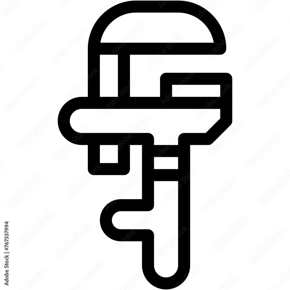 Pipe, spanner, tool, wrench, plumber Icon Pipe, spanner, tool, wrench, plumber Icon