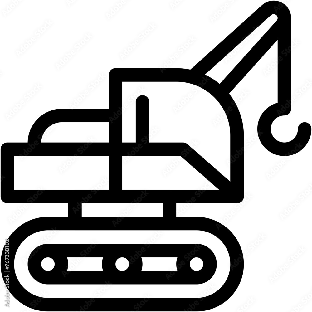 Construction, crane, lifter, excavator, wrecking Icon Construction, crane, lifter, excavator, wrecking Icon