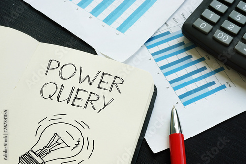 Power query is shown using the text