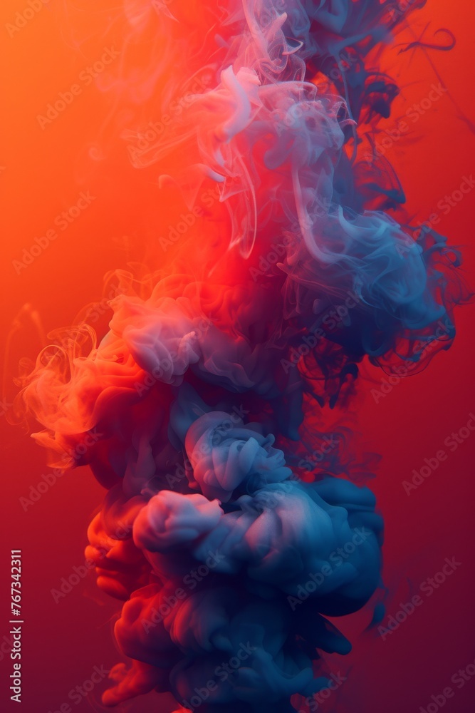 Abstract 3D Colour Gradients with Smoke and Dramatic Lighting in Octane Render, Houdini
