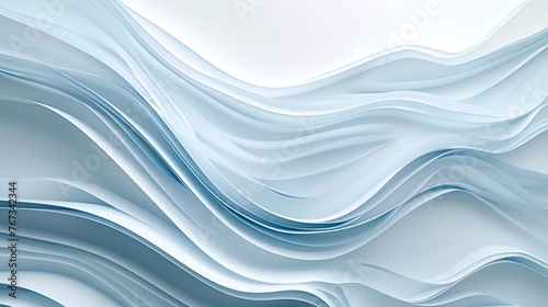 Minimalistic White and Light Blue Line Abstract Wallpaper